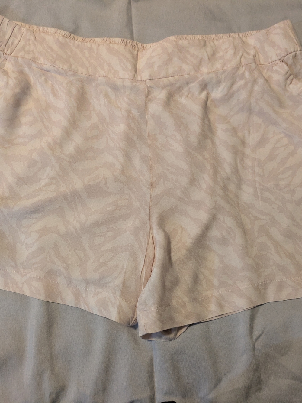 Nine West Pale Pink Animal-Print High-Waist Shorts